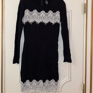 Black dress with lace